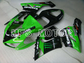 Kawasaki NINJA ZX6R 2005-2006 Injection ABS Fairing - Monster - Black Green - MFS3777